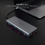 Nanocable Hub USB-C 12 en 1 con HDMI 4K, DisplayPort y PD 100W Gris